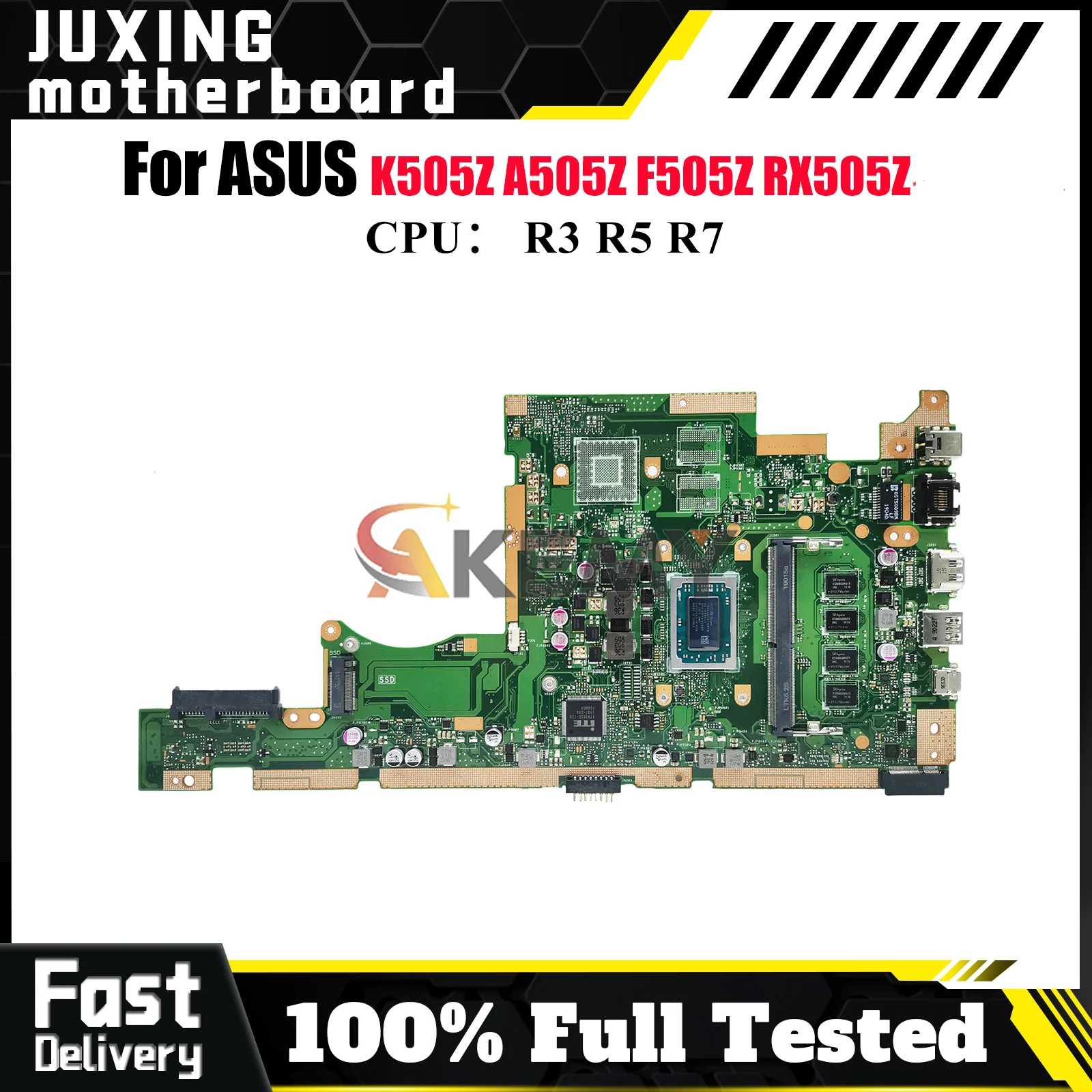 

X505ZA Материнская плата для ноутбука ASUS VivoBook RX505Z F505Z A505Z X505ZA K505Z X505Z Материнская плата с процессором R3 R5 R7 100% tests OK stk