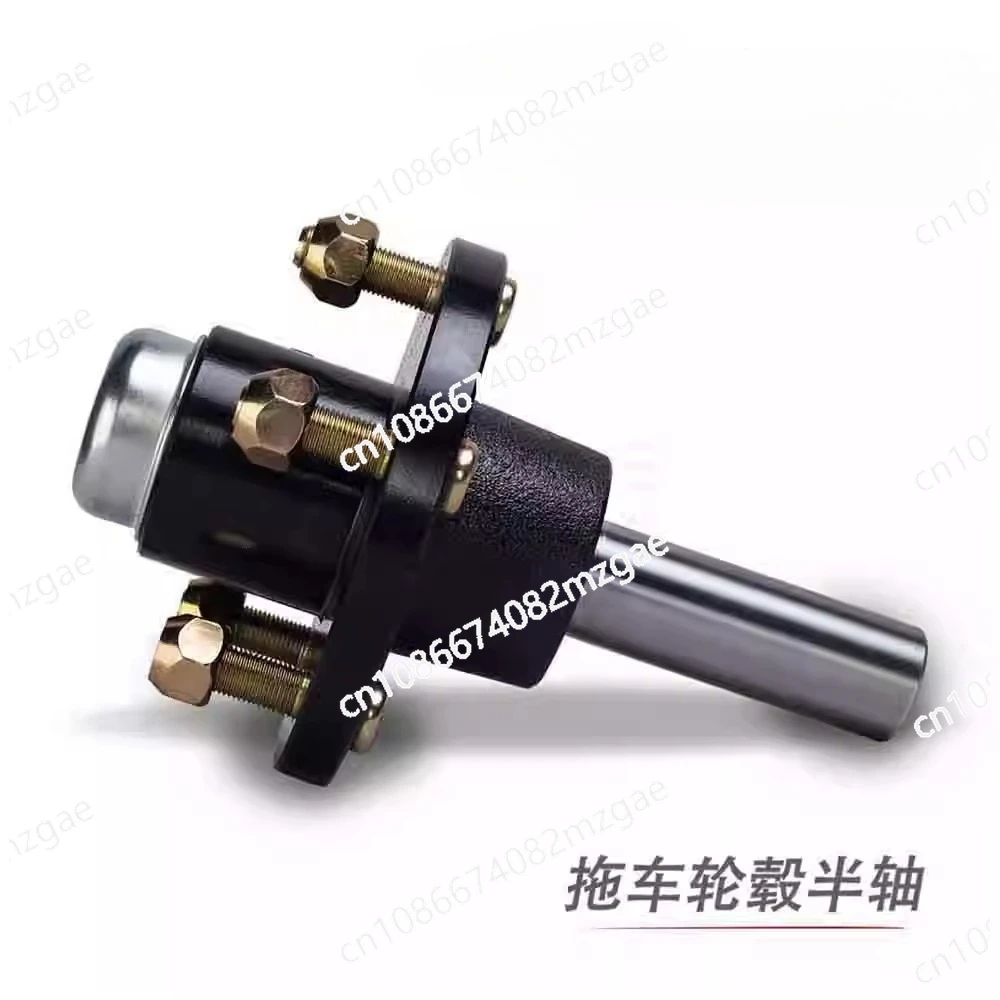 2PCS trailer axle 4-100 CAP 750KG Unbrake Trailer Half Axle Shaft Hubs parts For Pair RV Parts Camper Caravan Accessories