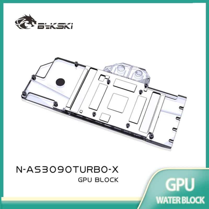 Bykski GPU Water Block for ASUS RTX3090/3080ti TURBO Video Card / with Backplane Copper Cooler RGB Radiator N-AS3090TURBO-X