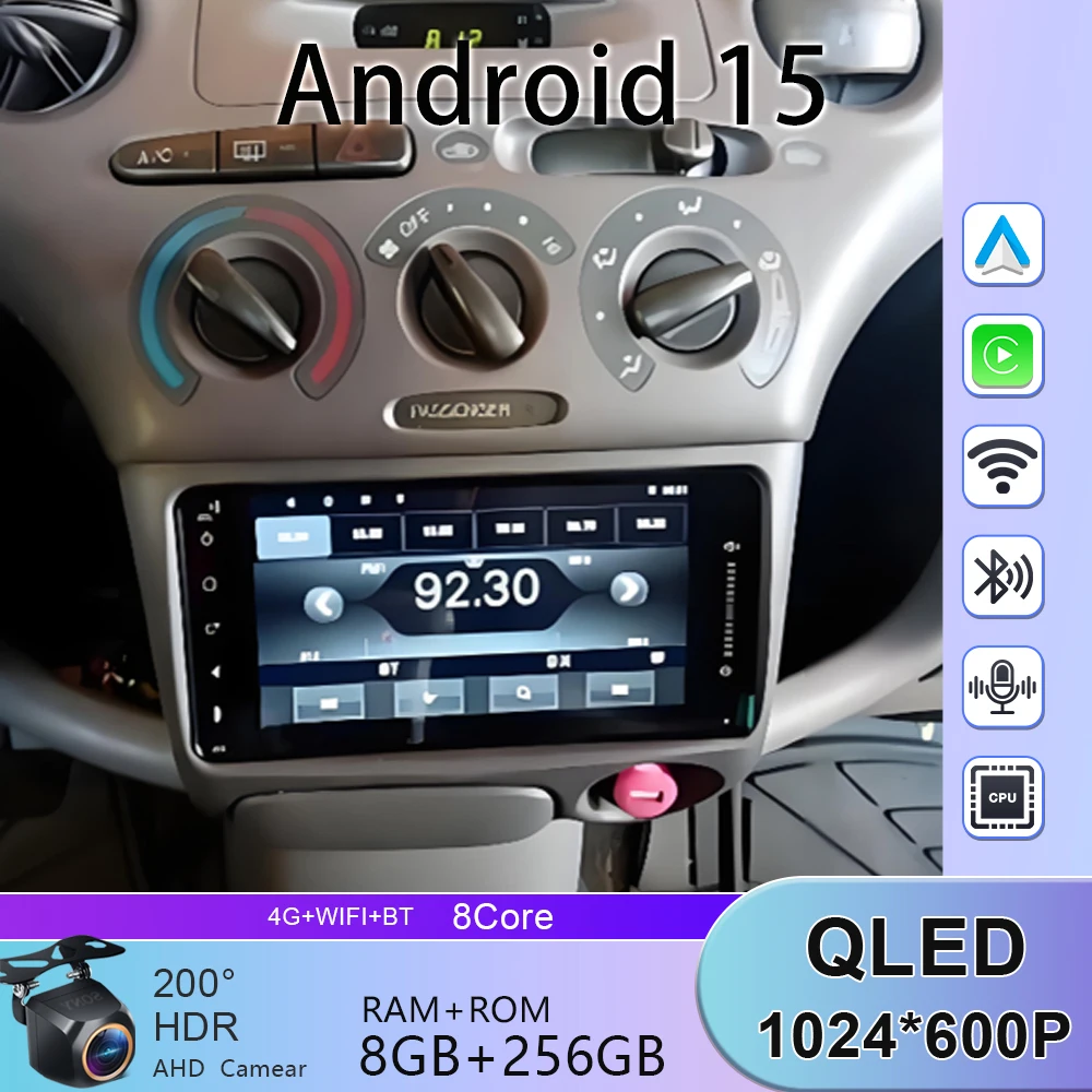 

Autoradio Car Radio For Toyota Vitz XP10 Yaris Platz Echo 1999-2005 Multimedia Player Video Carplay Android Auto BT No 2din DVD