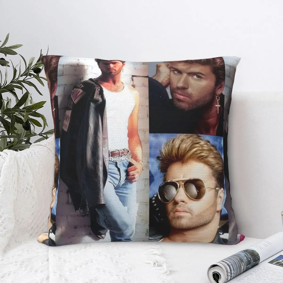 George Michael British Singer Pillow Cover Polyester Pillow Case Cushion Cover Funny Design Pillowcases For Bedroom Home Decor