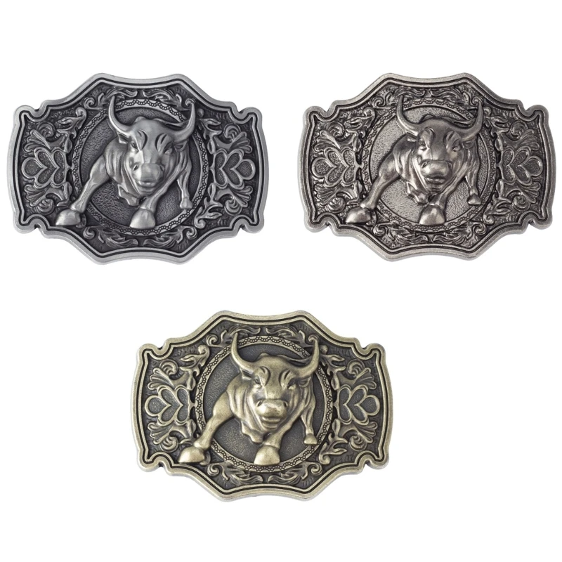 Long Horn Bull Western Belt Buckle Cowboy Belt Buckle Metal Belt Buckle For Men Drop Shipping