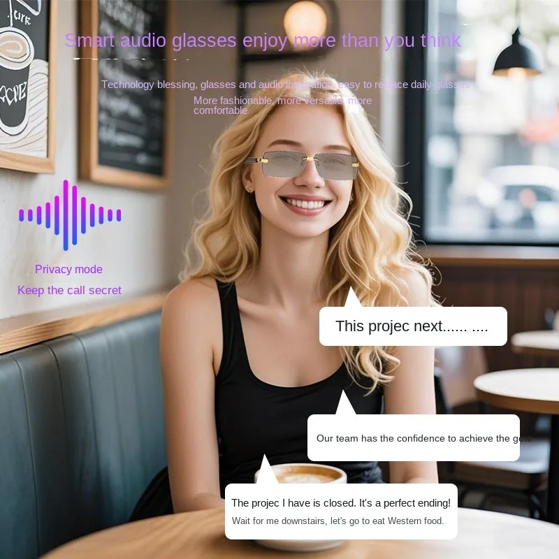Glasses 100 Language AI Translation Conference Abroad Wearing Support For Small Batch Real-time Translation Glasses DropShipping