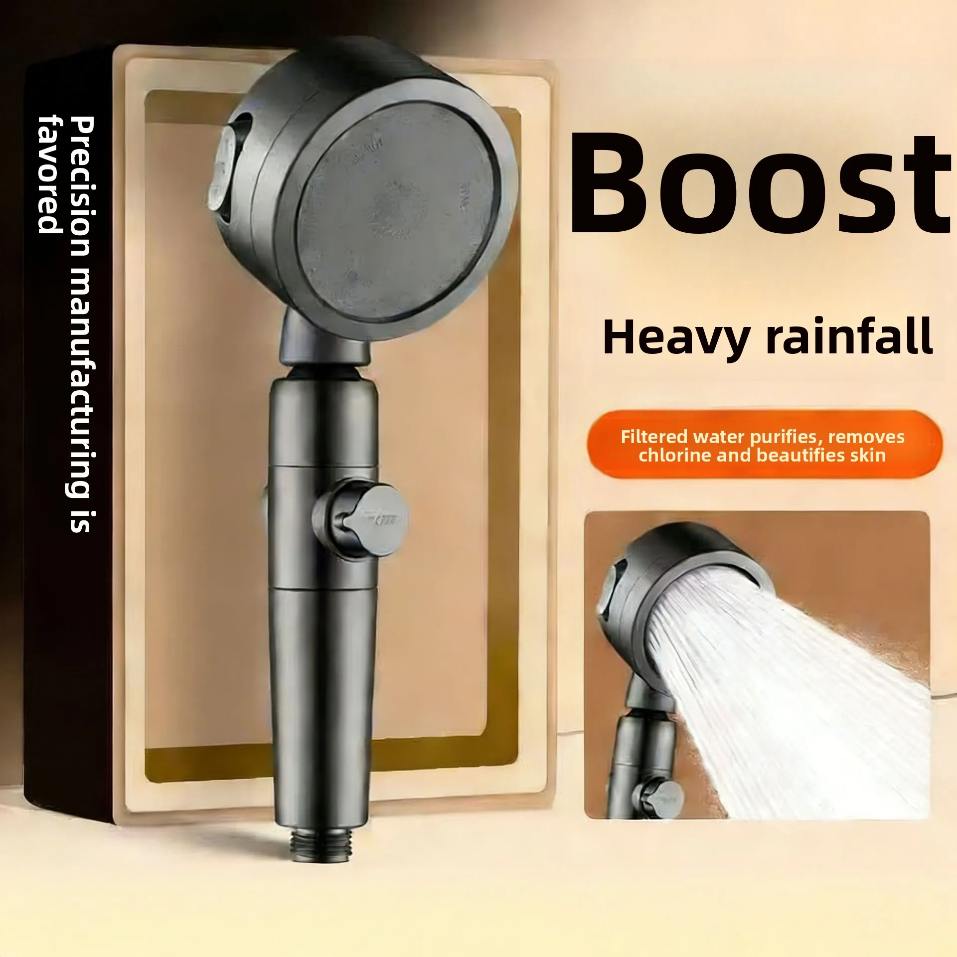 High Pressure Shower Head with Advanced Filtration System Rainfall Strong Flow Bathroom Shower Set for Home Use
