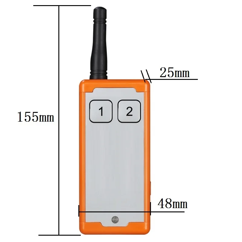 2000m 433Mhz DC 12V 24V 36V 48V 30A Relay 2CH RF Wireless Remote Control Receiver USE AAA Battery Transmitter Garage Door Motor