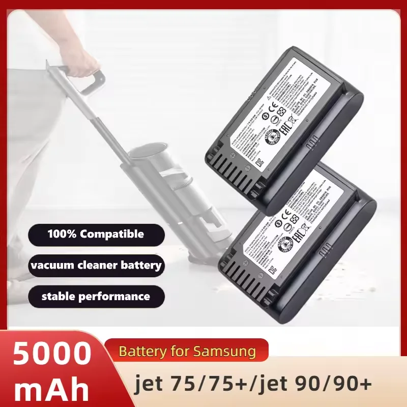 100% Neue Staubsauger-Batterie 21,6V 5000mAh VCA-SBT90 für Samsung Vs9000 Jet90 Jet75 Kabelloser Handstaubsauger