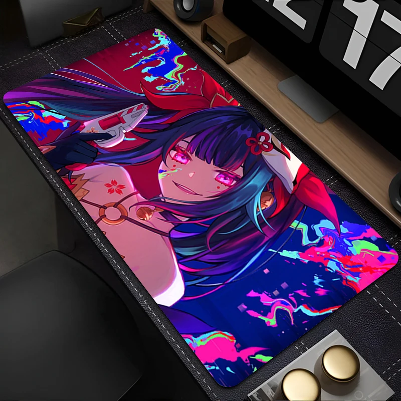 لوحة ماوس لوحة ماوس ملحقات الألعاب مكتب أنيمي لوحة المفاتيح حصيرة مكتبية كبيرة H-honkai Star Rail Sparkle PC وسادة مطاطية ممتدة