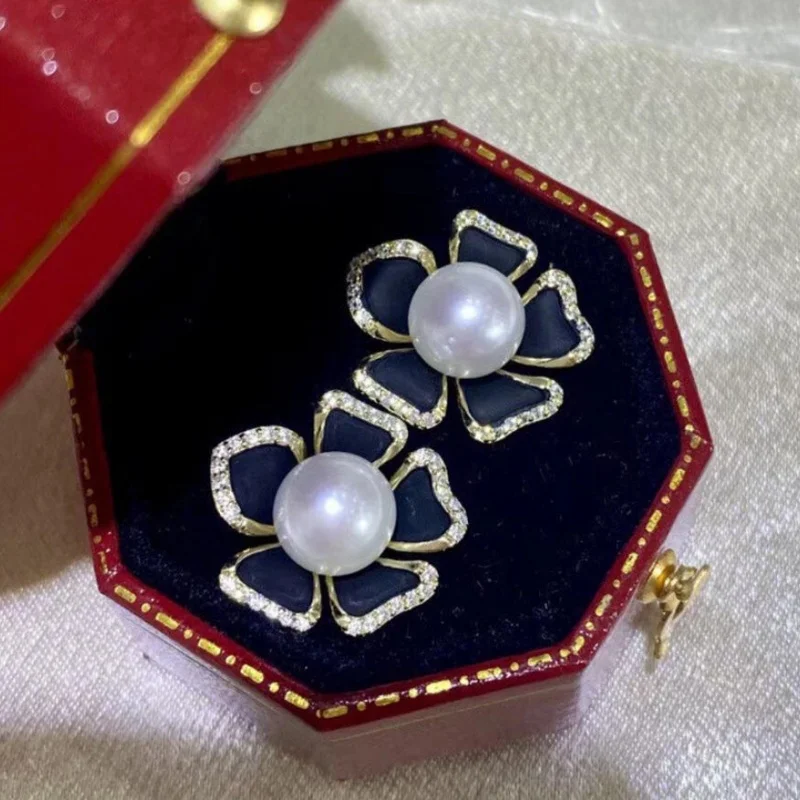 Elegant AAAAA Japan Akoya 8-9mm White Pearl Earrings 925 Sterling Silver Post Backings Perfect for Formal Occasions