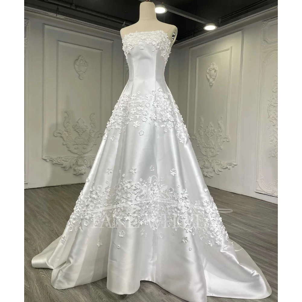 Strapless Sleeveless Sexy Mermaid Wedding Dress Vestidos Novias Boda With Appliques Customized Sheath Fit For Brides