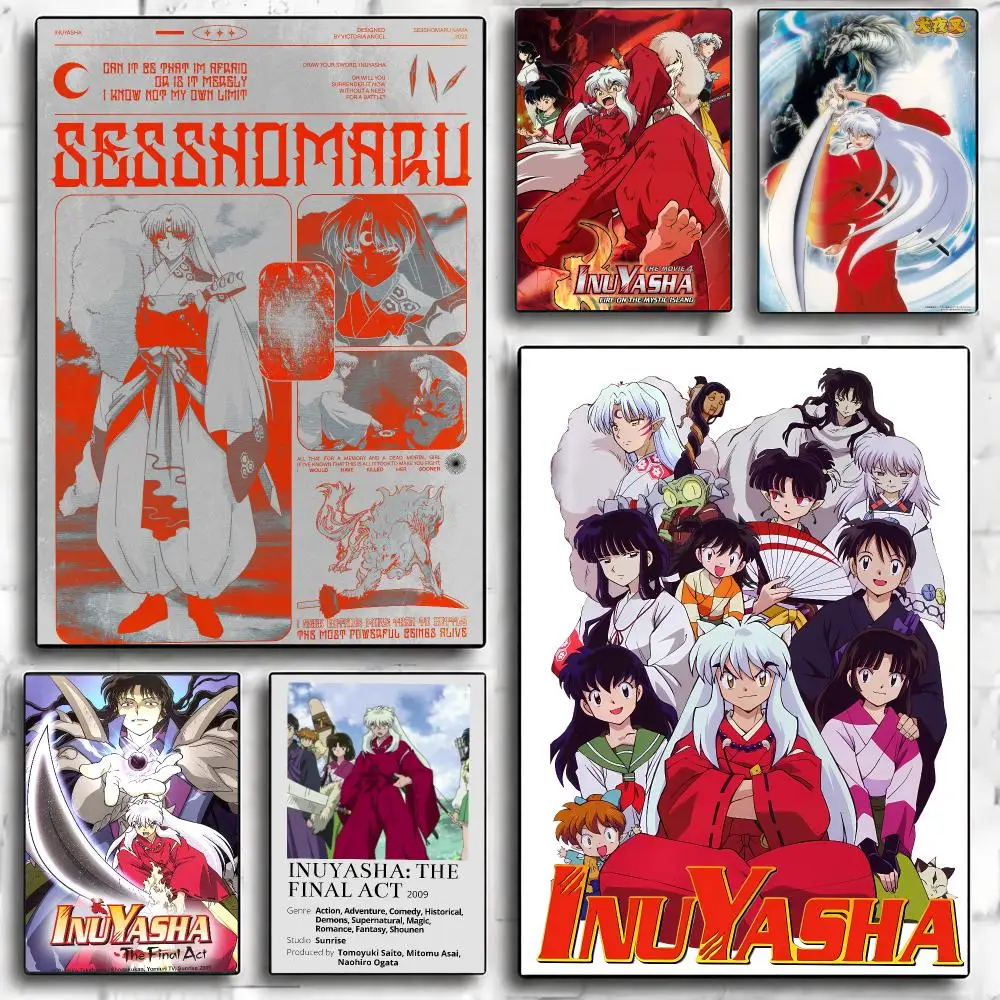 anime I-Inuyasha-A Poster Minimalist Wall Sticker for Cafe Office Bar Home Decor and Gift
