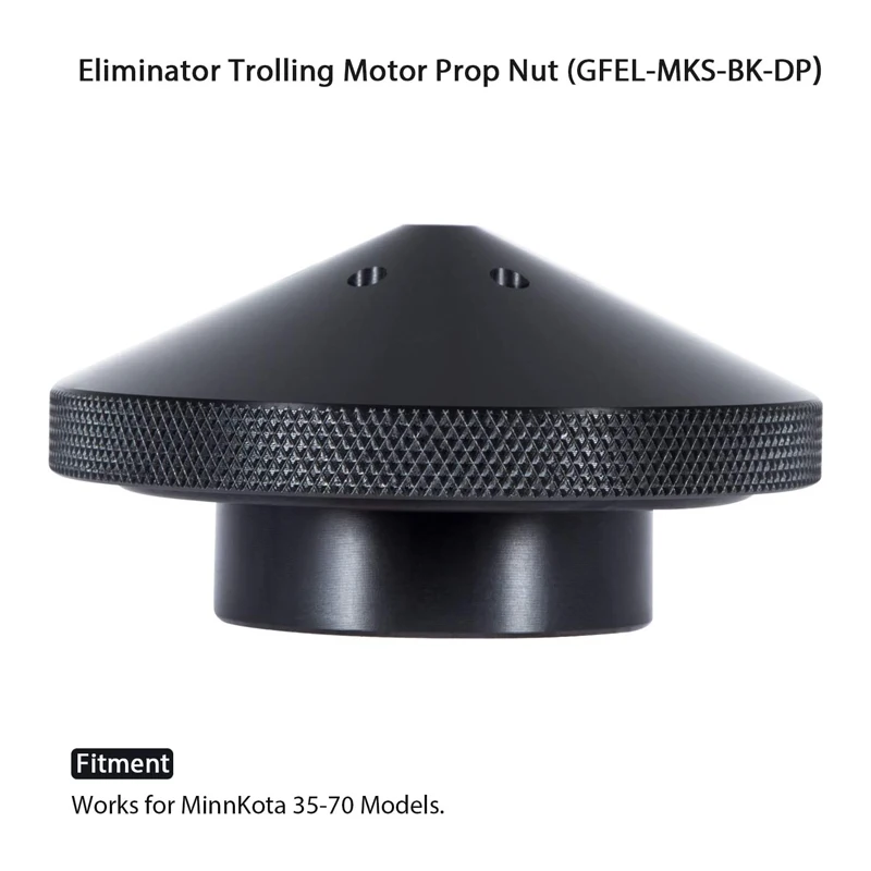 Eliminator Trolling Motor Prop Moer # GFEL-MK-BK-DP,GFEL-MKS-BK-DP Voor Minnkota 35-70lb, Voor Minnkota 80, 101,112 Voor T-H Marine