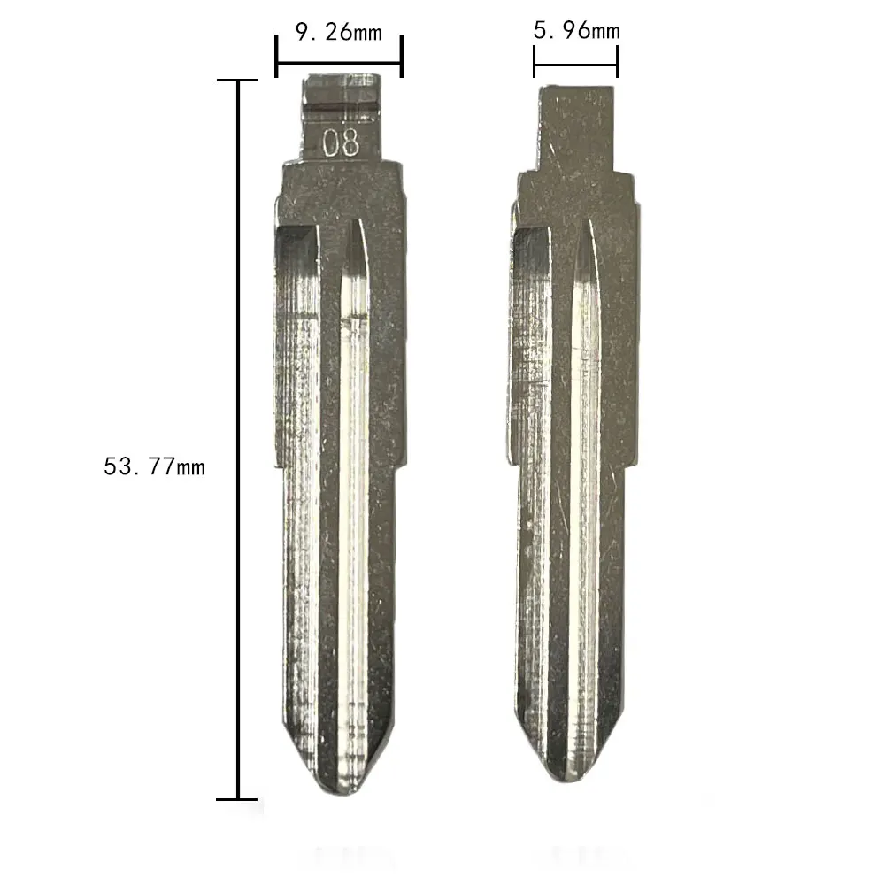 10 sztuk 08 # TOY38R metalowe nieobcięte puste klucz chowany w obudowie pilota do Daihatsu Kia do Keydiy KD Xhorse VVDI JMD zdalny klucz samochodowy