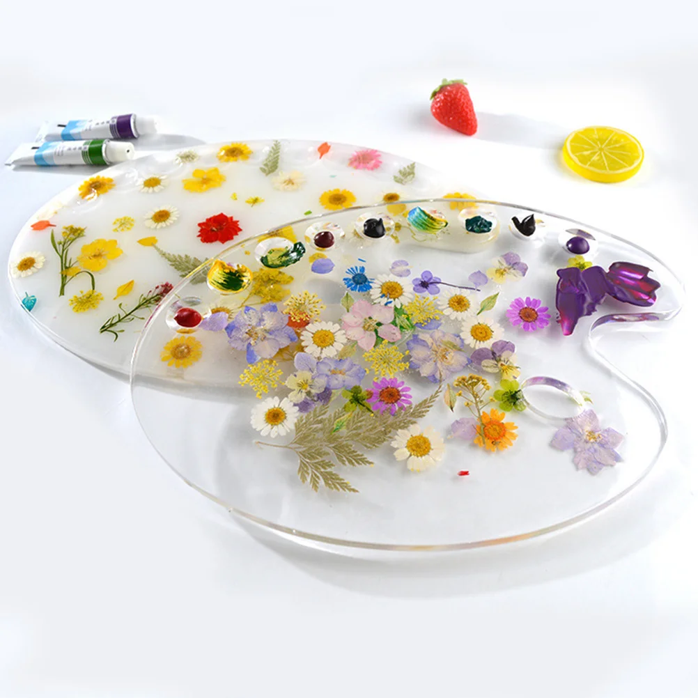 

1Pcs DIY Silicone Mold Epoxy Resin Color Palette Non Stick Drawing Board Craft Mold Drawing Board Molding Tool