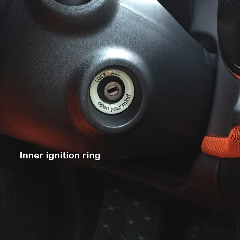 Car Ignition Start Keyhole Decorative Ring Fluorescent Sticker For  Smart 453 Fortwo Forfour Interior Styling Products
