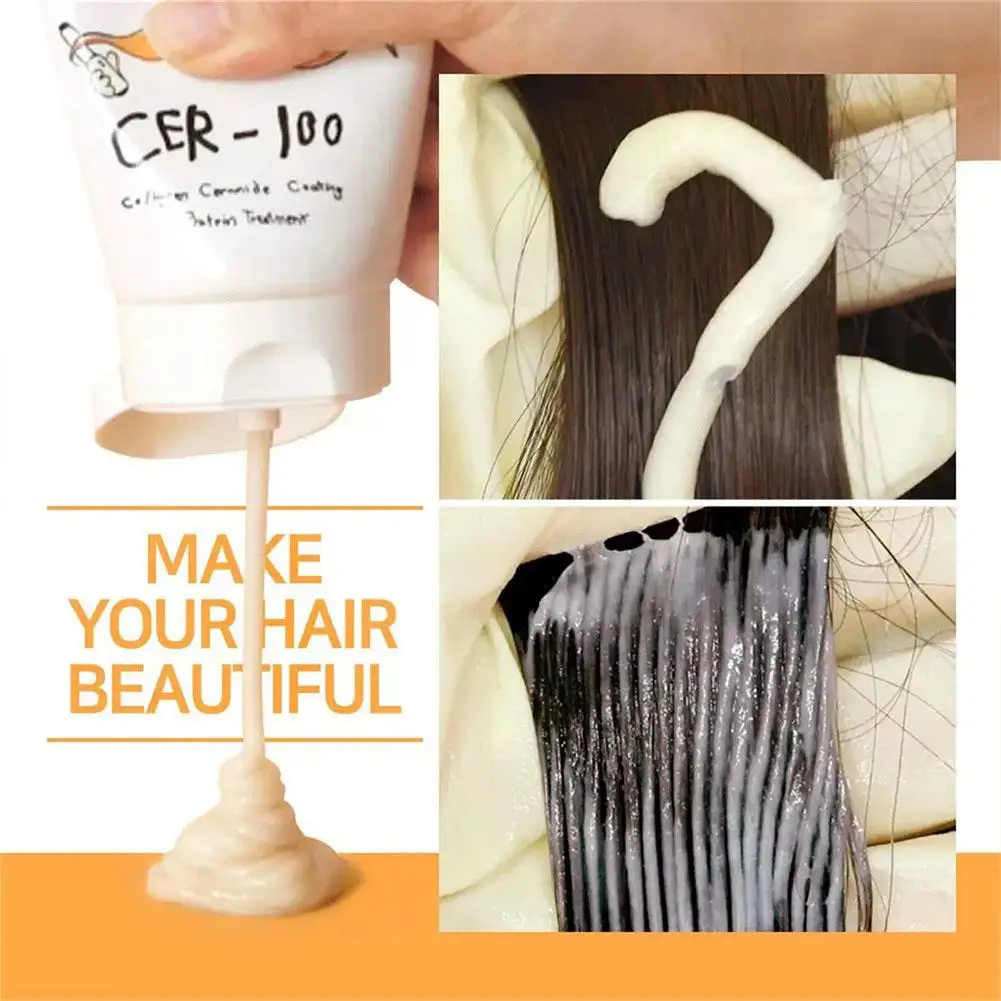 Collagen Nourishing Hair Mask 100g Repair Dry Damaged Hair Anti-Breakage Improve Frizzy Hair Long Lasting Moisturizing Hair Care