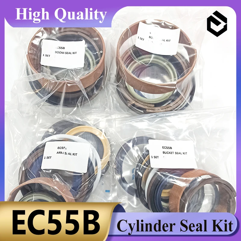 4 Sets EC55B Boom Bucket Arm Seal Kit Cylinder Seal Kit for EC55B Excavator Parts