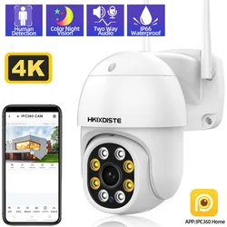 Cámara de seguridad IP a Color para exteriores, videocámara de 8MP, Wifi, 4k, PTZ, 8.0MP, HD, H.265, IA, seguimiento automático, protección CCTV, IPC360, para el hogar