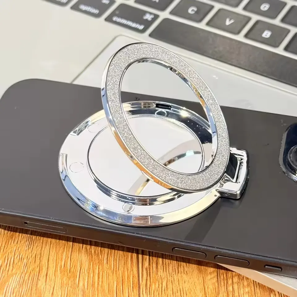 Glitter suporte do telefone móvel anel aperto espelho redondo suporte de montagem celular para iphone samsung xiaomi universal telefone kickstand