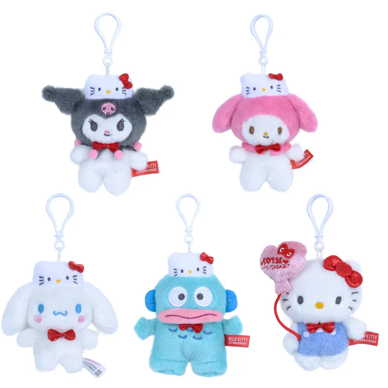 

Sanrio Kuromi Plush Doll Halloween Day Pendant Kawaii Hellokitty Christmas Animes Figure Keychain Schoolbag Pendant Student Gift