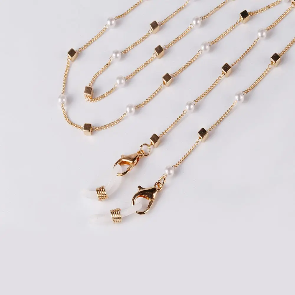 

Ретро Холтер Цепочка для очков Жемчужно-золотая цепочка Маска Удлинитель Цепочка Холтер Очки Цепочка Маска Цепочка Анти-падение Ремешок