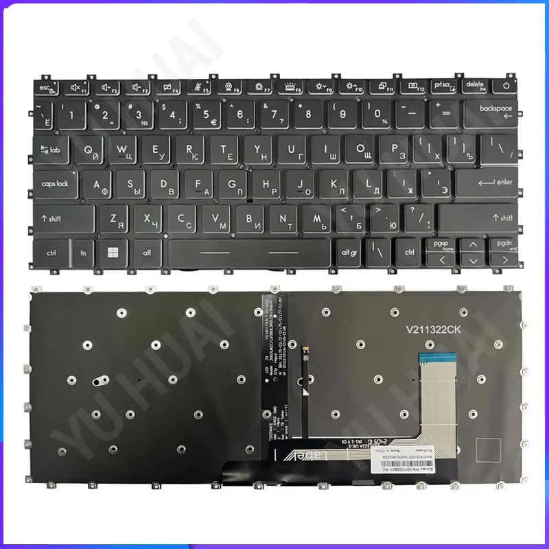 

NEW Laptop Russian Keyboard For MSI Modern 14-C5M 14-C7M MS-14JK Modern 14 C11M C12M C13M MS14J1 Backlit