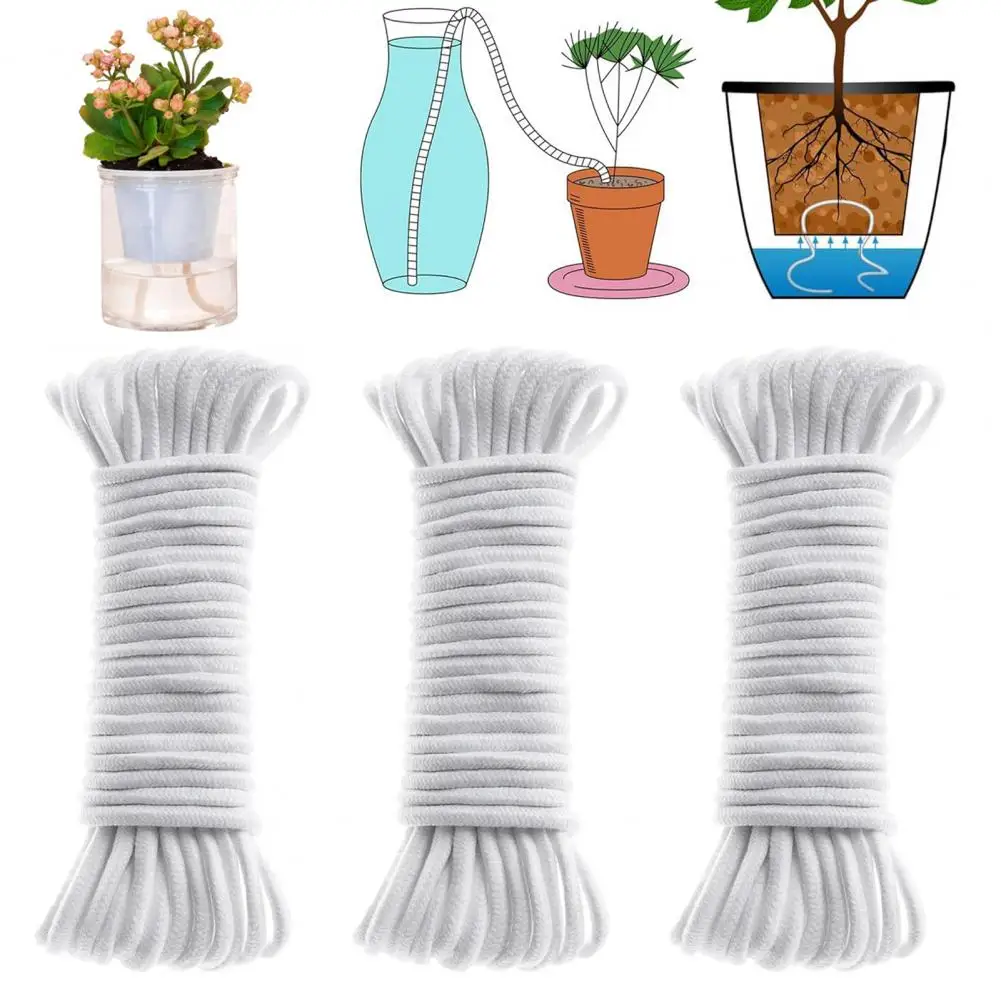 Adjustable Drip Irrigation Rope Self Watering Cotton Rope Automatic Drip Irrigation System Diy Indoor Garden Plant Care Vacation