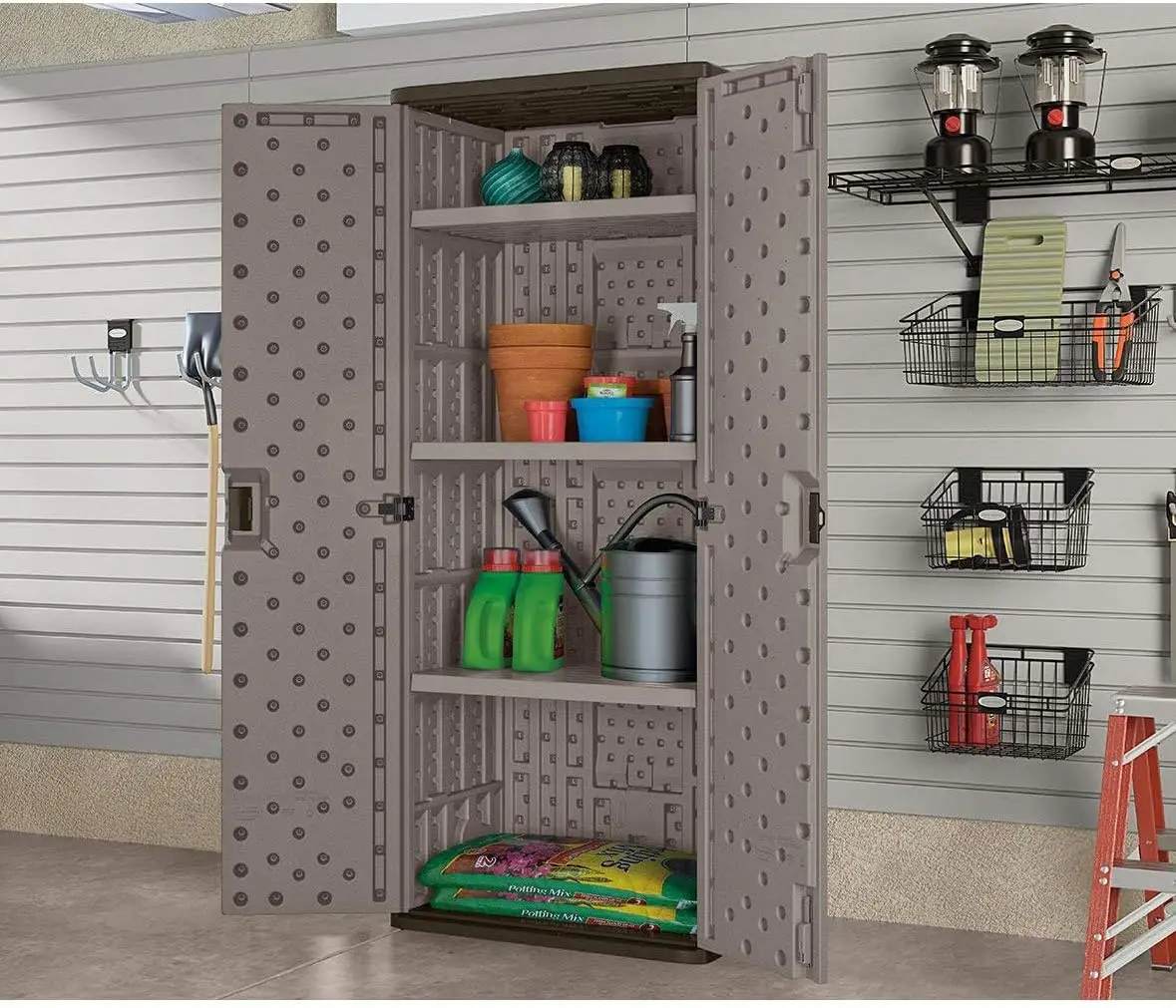 Tall Storage Cabinet for Garage Organization - 72