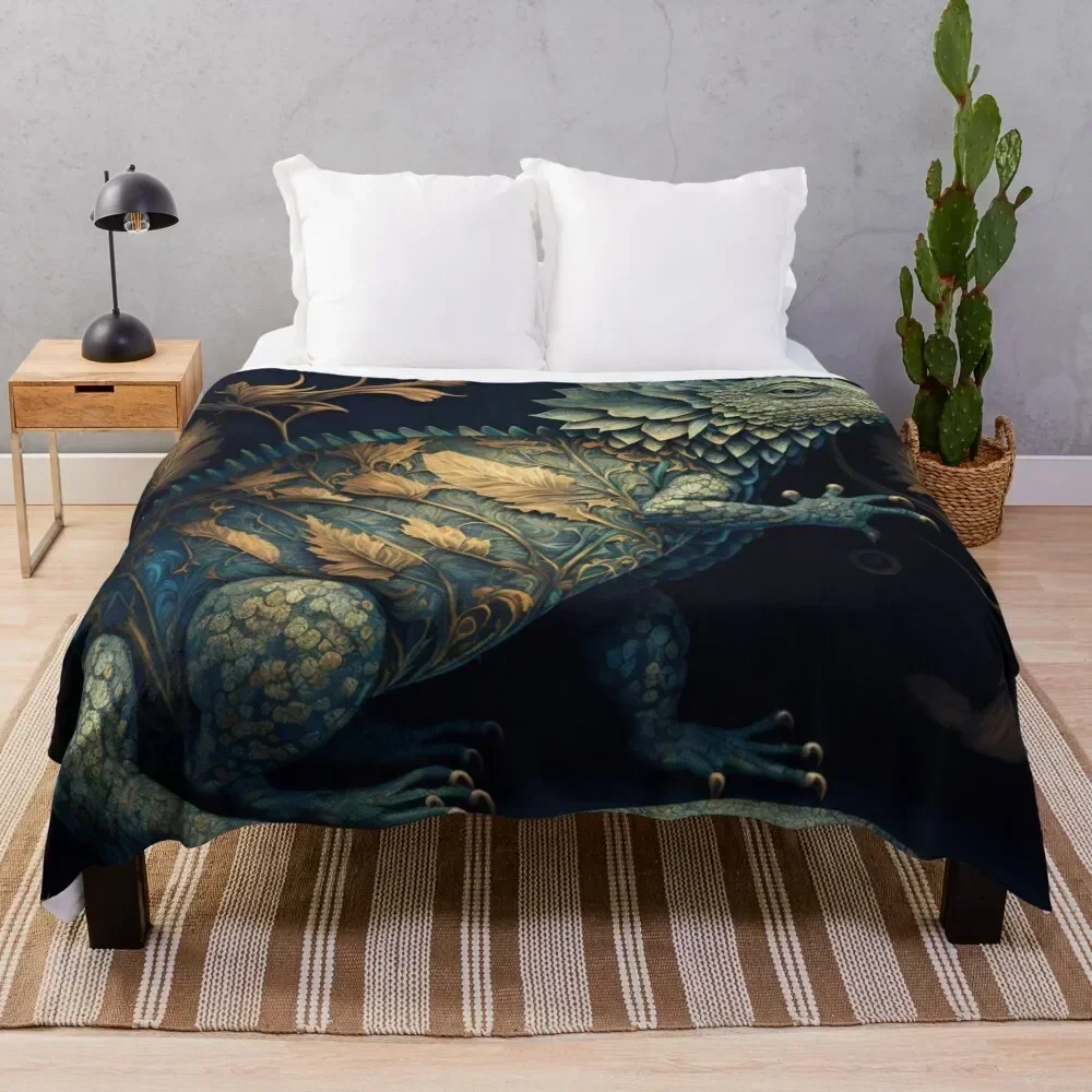 

Leaf lizard Throw Blanket Fuzzy Plush Throw Blanket for Sofa Chair