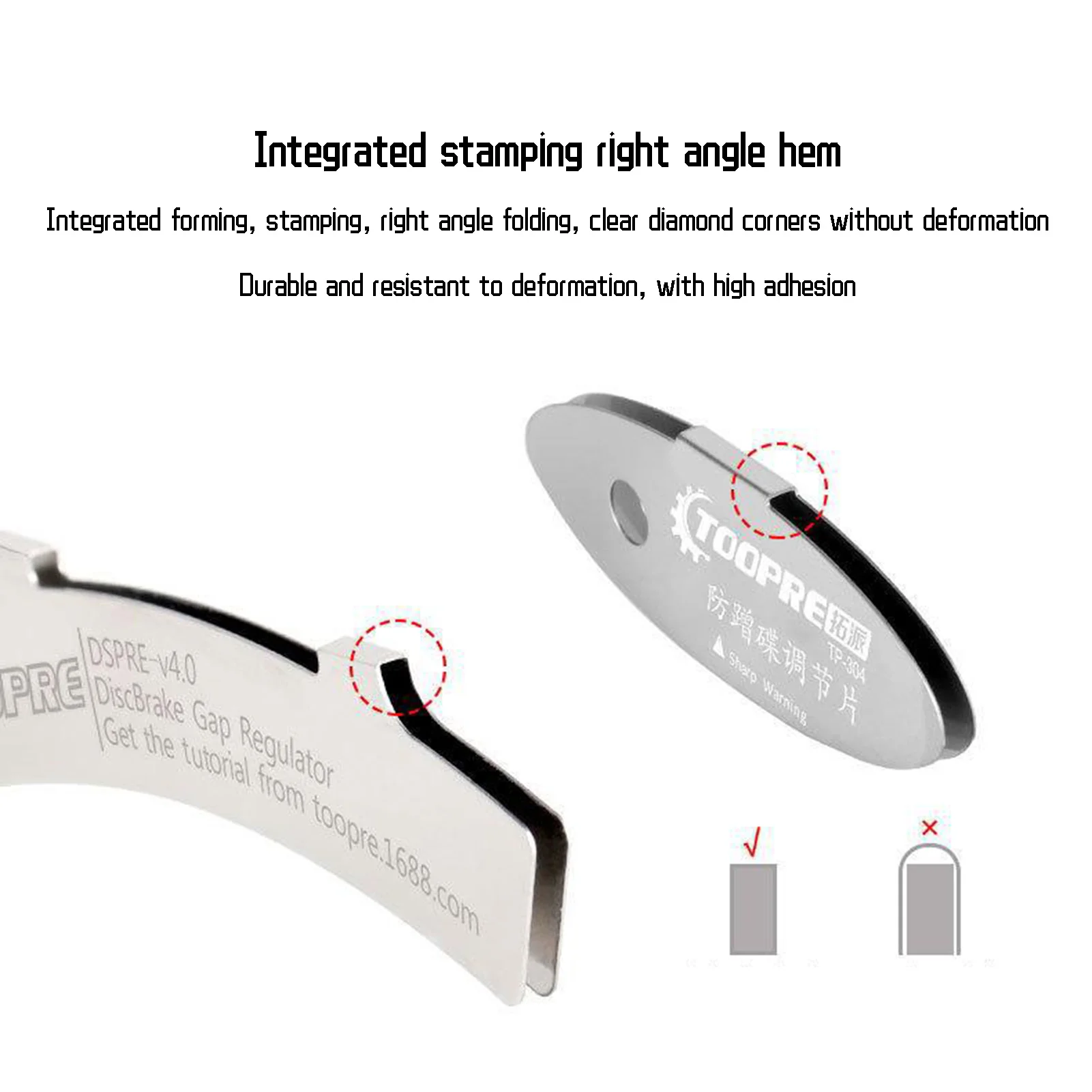 Bicycle Brake Pads 304 Stainless Steel Convenient Adjustment Disc Easy Installation Syitable For Cycling Lover And Repair Shop