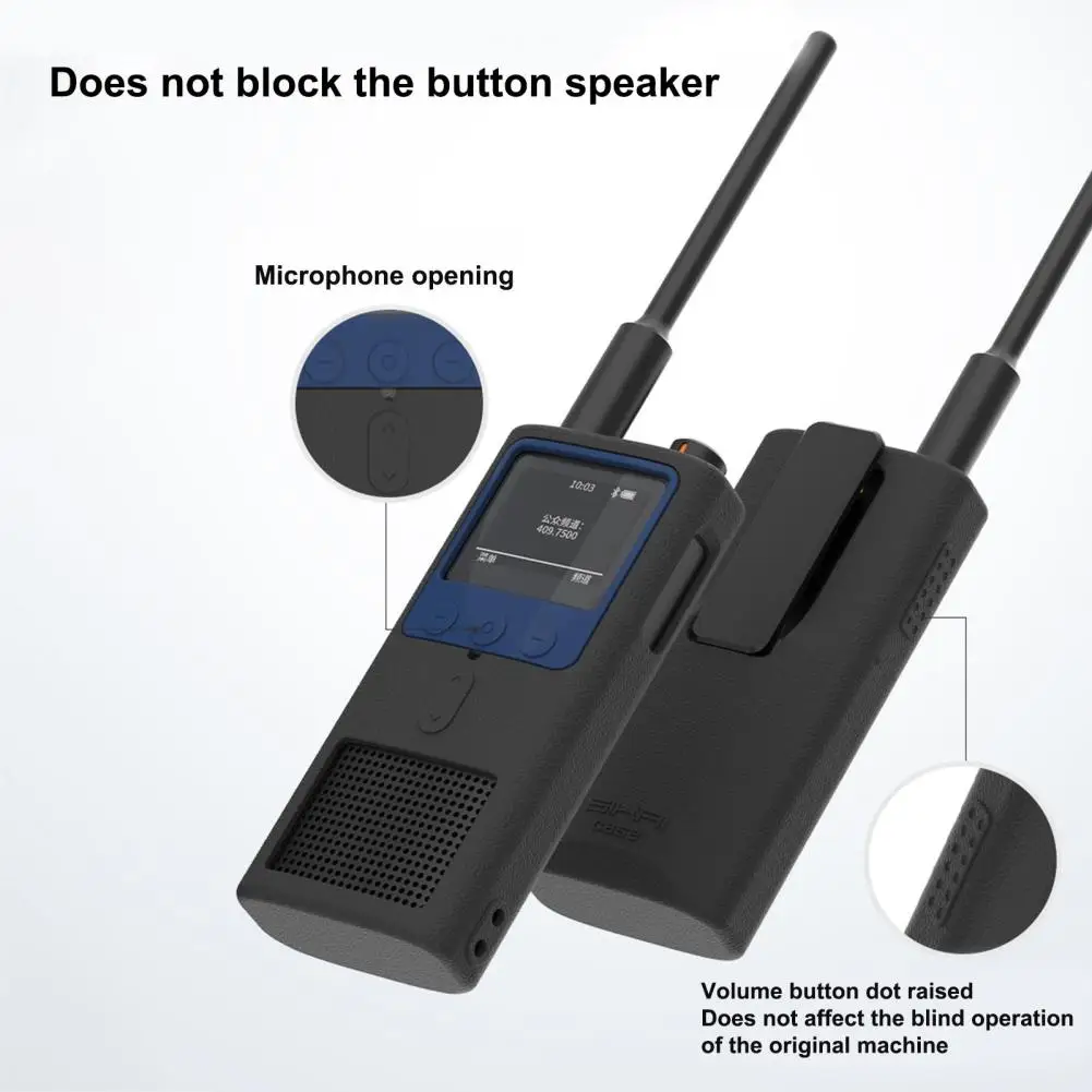 Interphone Anti-Colisão Silicone Case protetora, capa resistente a riscos, compatível para Walkie Talkie 3