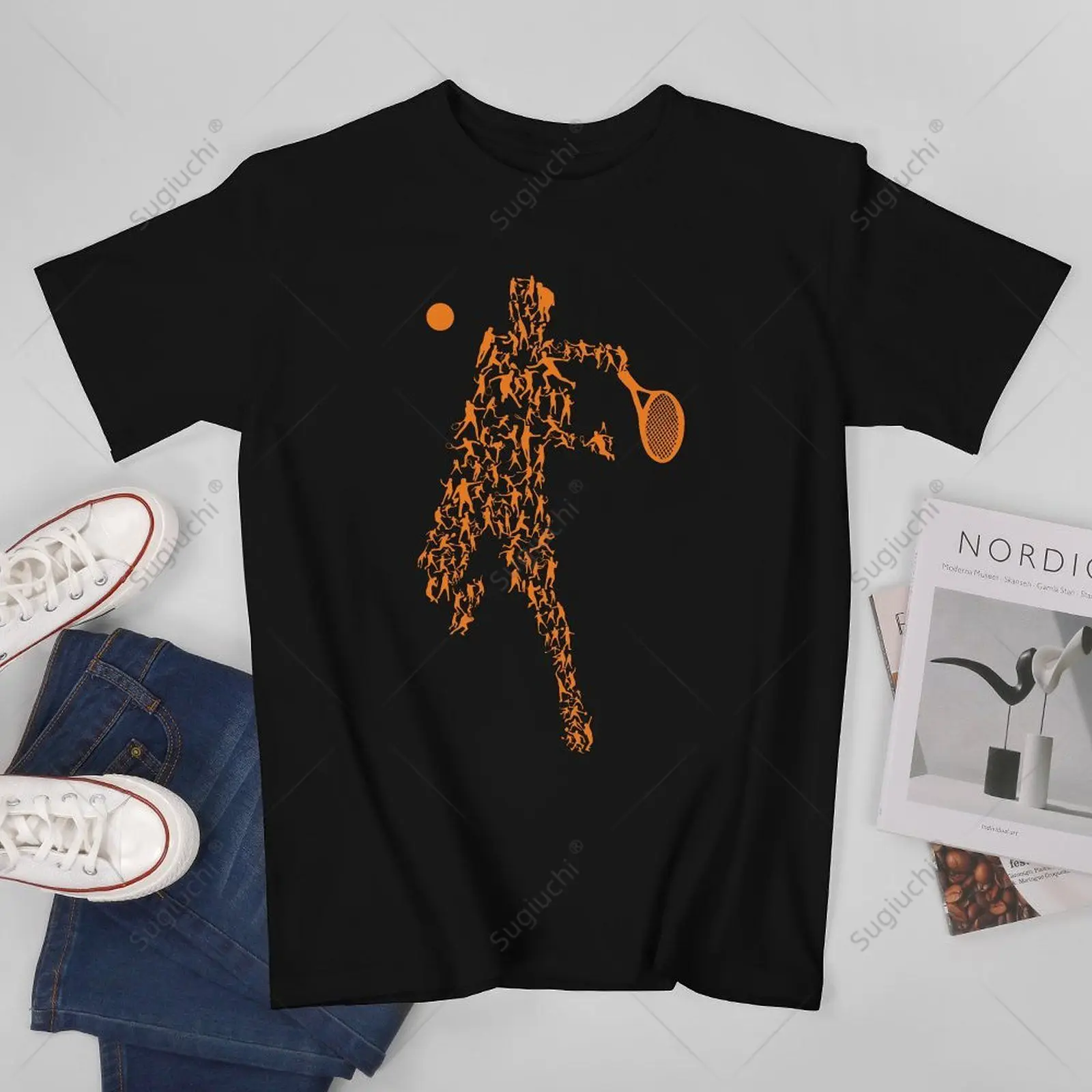 Unisex Men Tennis Positions Player Balls Funny Racket Game Outfit Tshirt Tees T Shirts Women Boys 100% Cotton T-Shirt