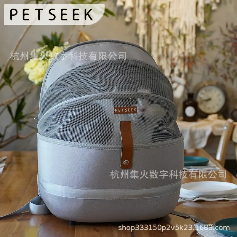 

Сумка для домашних питомцев PETSEEK, переносной рюкзак для домашних питомцев, вместительная дышащая сумка для кошек и собак