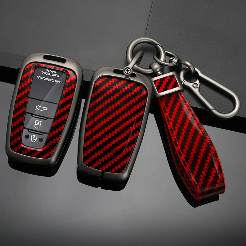 Zinc Alloy Car Remote Key Case Cover For Toyota CHR Prado 2017 2018 Prius Camry Corolla RAV4 2020 2022 2023 2024 Car Accessories