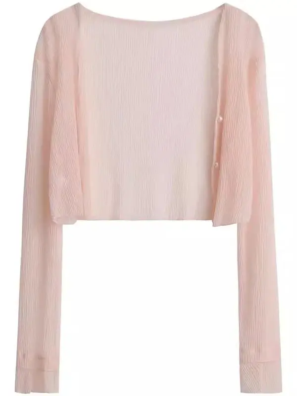 

Ice Silk Chiffon Cardigan Women's Summer New Thin oulder awl Outerwear Long Sve V-ne ort Top Sun Protection Clothing