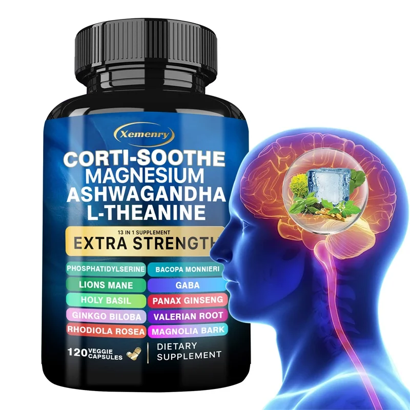 

Corti-Soothe Cortisol with Magnesium, Ashwagandha, L-Theanine - Natural Ability To Regulate Cortisol & Support Adrenal Function