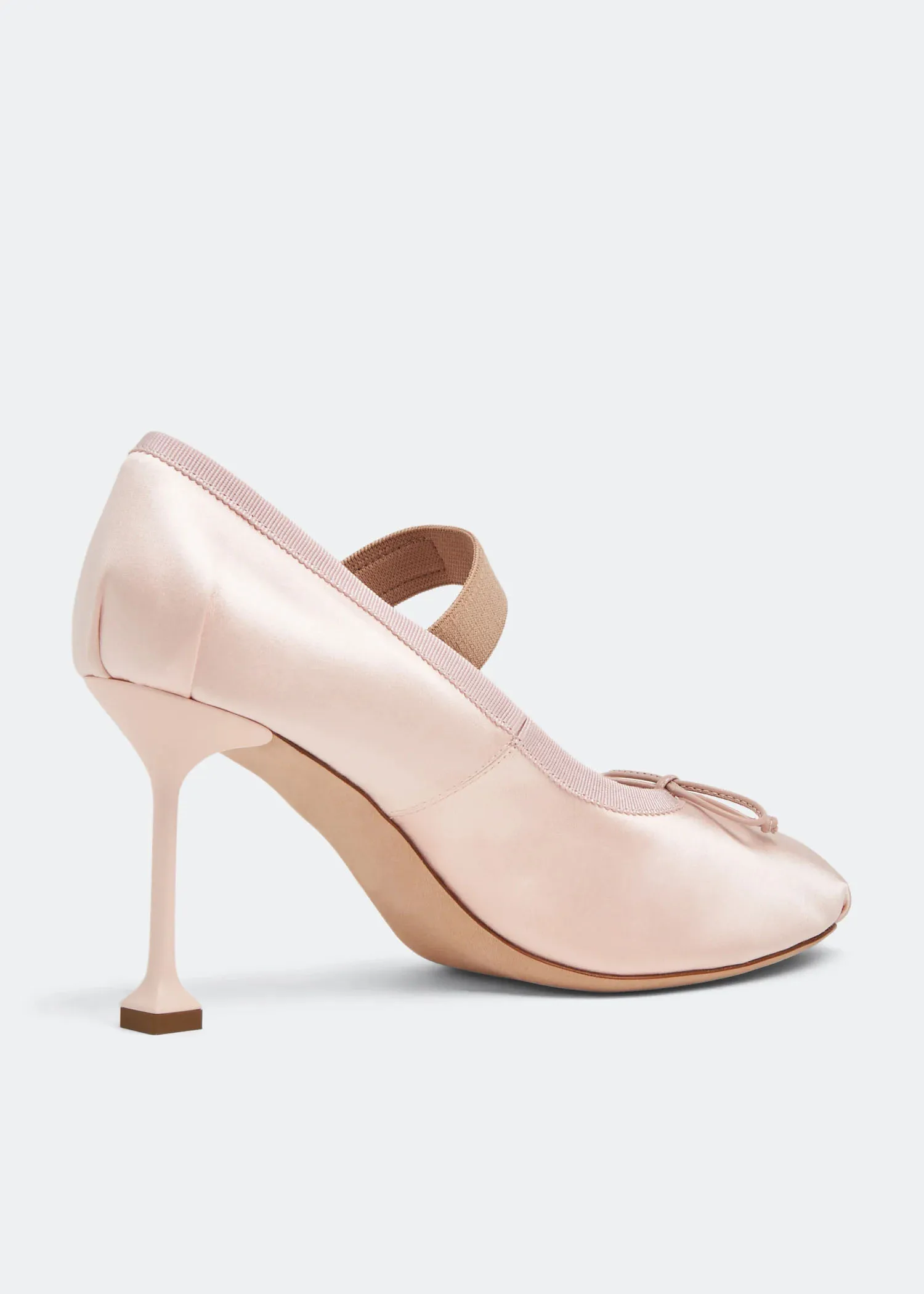 Women's Shoes Satin Ballet Pumps Bow Pink