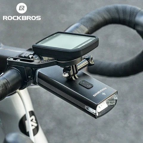 Rockbros luz da bicicleta 3000lm 10000mah luz dianteira da bicicleta lanterna alto brilho tipo-c lâmpada ciclismo luzes dianteiras de segurança