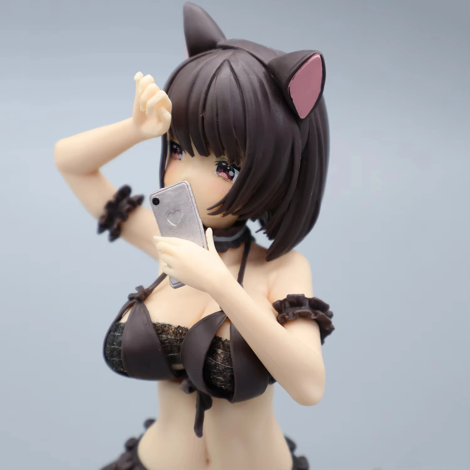 Rosa 15cm ayaka-chan 1/6 escala anime figura de ação pvc hentai coleção boneca modelo brinquedo presente rugido posando na frente do espelho