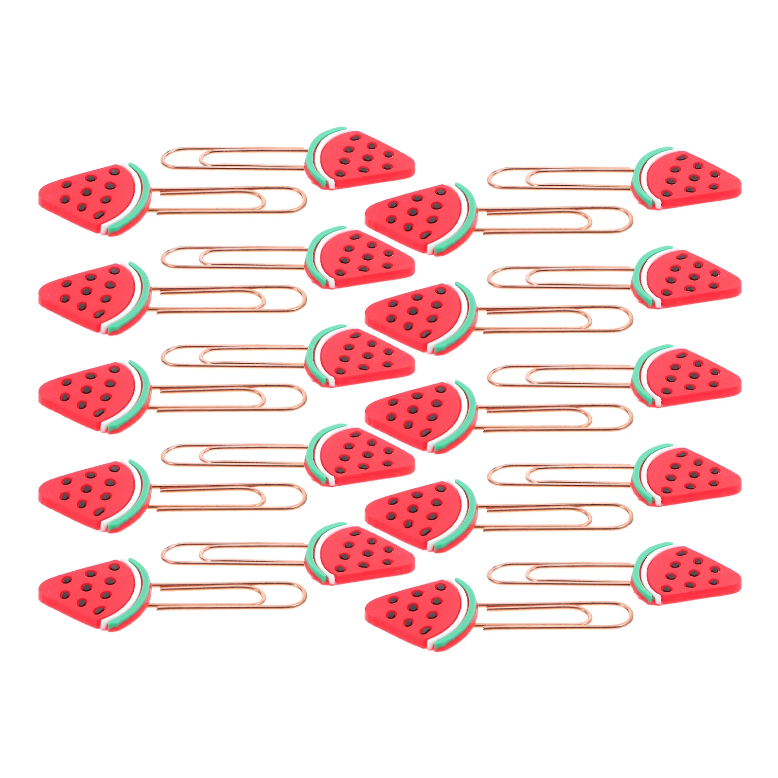 20 Pcs Notes Fruit Paper Clip Office Mini Pin Colored Clips 650X250X020CM Soft Rubber Metal Large for Lovely Shape