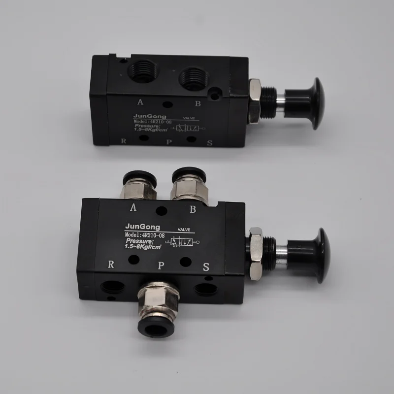 

Heavy-duty pneumatic 2-position 5-way - manually operated, 1/4-inch NPT interface, suitable industrial automation, cyl