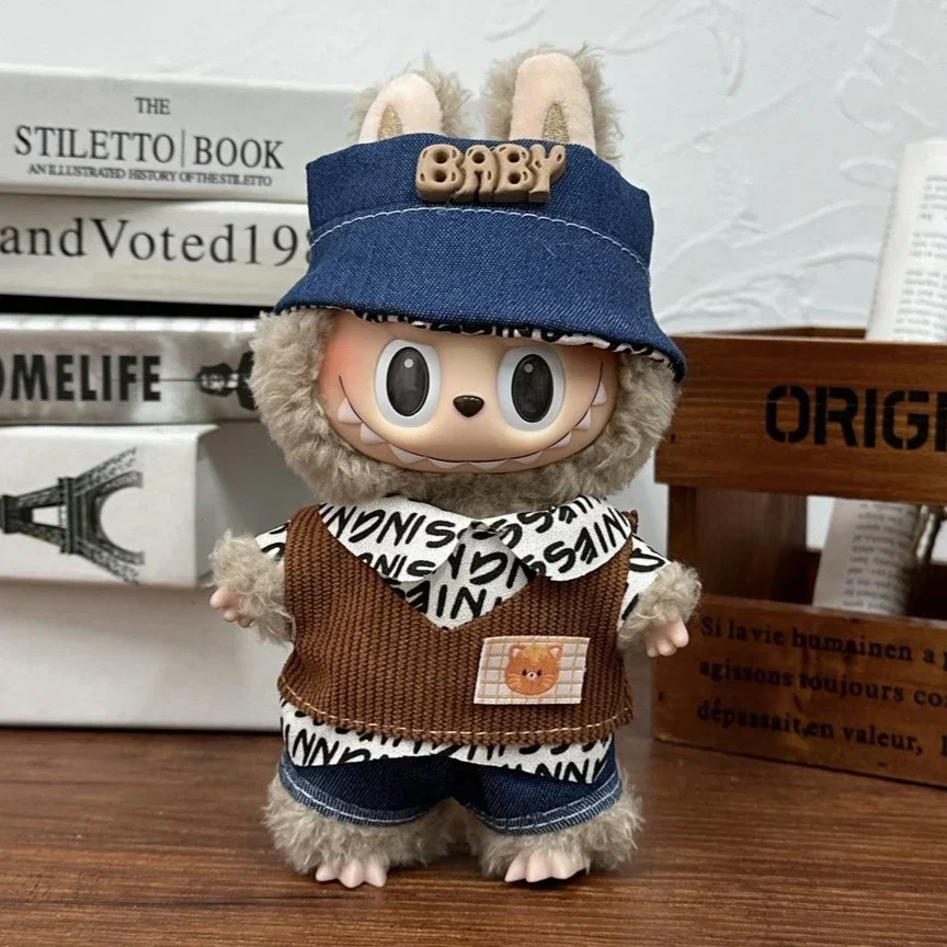 

Мини-плюшевая кукольная одежда, аксессуары для корейки Kpop Exo 15-17 см Labubu Idol V1 V2, комбинезон, комплект одежды в подарок