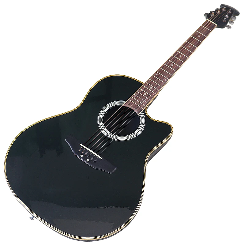 

Stock Round Back Acoustic Guitar 41 Inch 6 Strings Guitar Cutaway Design High Gloss Folk Guitar With Small Flaw