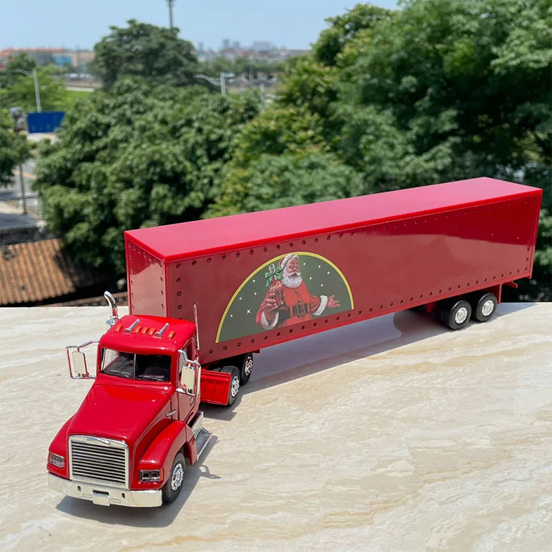 Diecast Alloy 1:43 Scale American Heavy Truck Transporter Trailer Car Model Adult Fans Collectible Souvenir Gifts Display