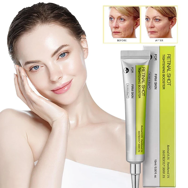 Korean Vita A Retinol Firming Serum Eye Cream Set Tightening Booster Deeply Moisturizing Pore Shrink Dark Circles Repair Serum