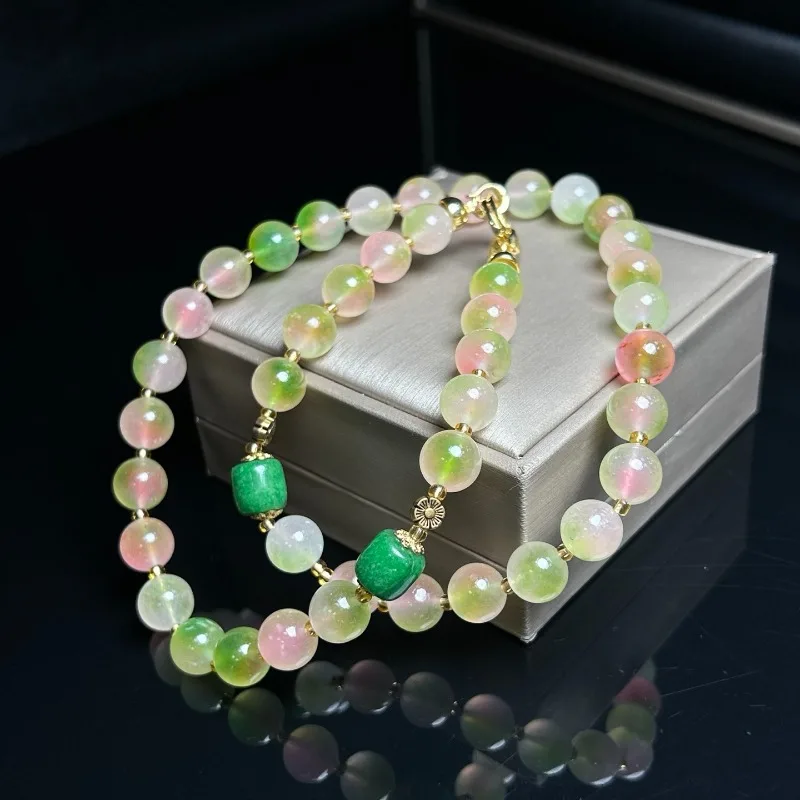 New Exquisite High-ice Round Bead Necklace, Personalized Trend Versatile Model