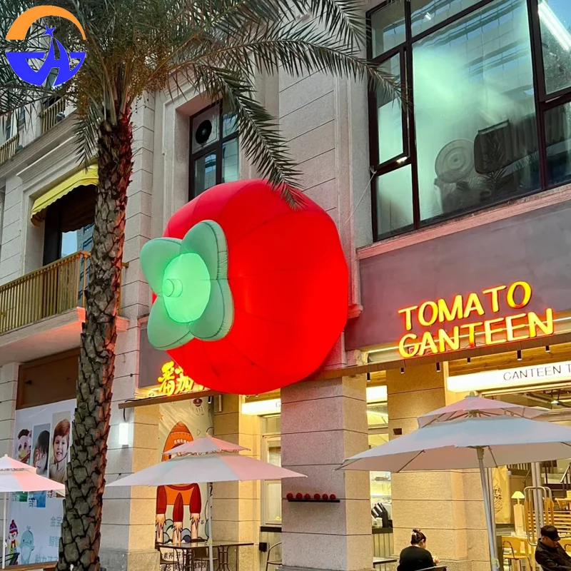 Modelo de aire de tomate simulado inflable grande personalizado, accesorios de decoración colgantes para exteriores y centros comerciales