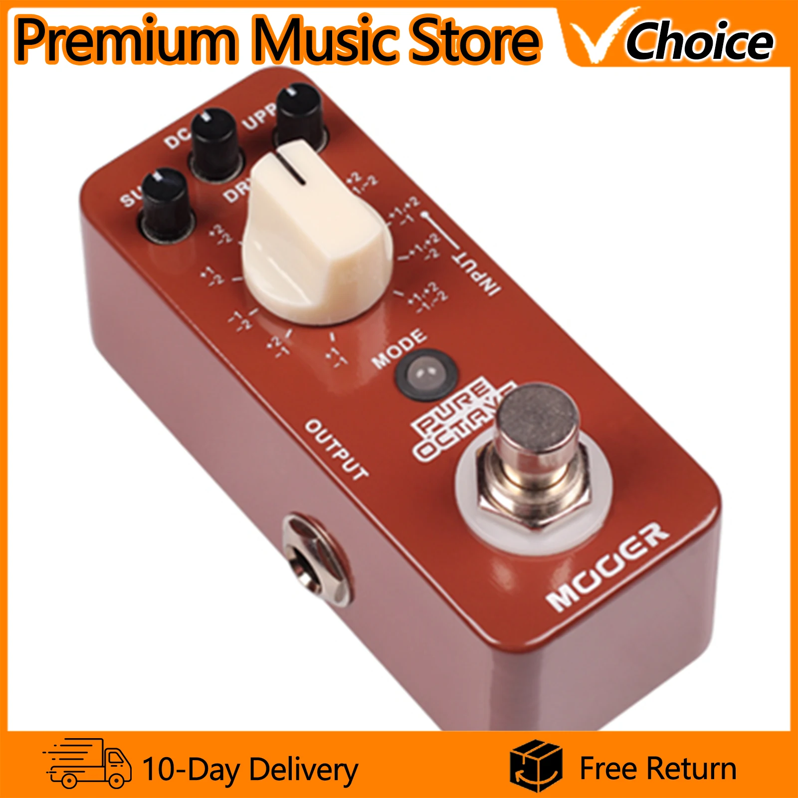 

MOOER Pure Octave Guitar Effects Pedal 11 Octave Modes Pedal Electric Guitar Parts Accessories True Bypass Full Metal Shell