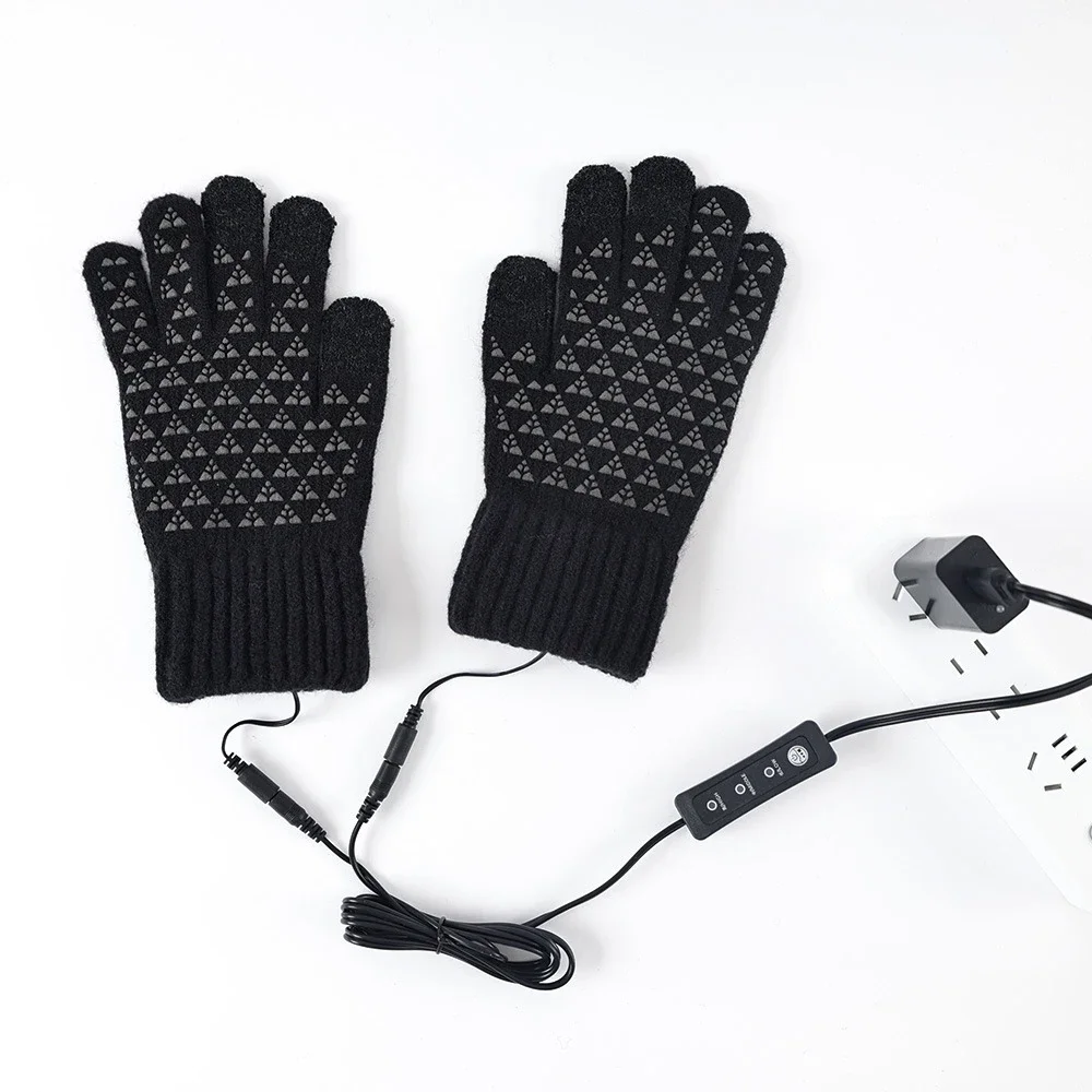 Hand Warmer Charging Treasure Heating Touch Screen Plush Warm Gloves Dispensing Large Size Temperature Control USB Heating Glove