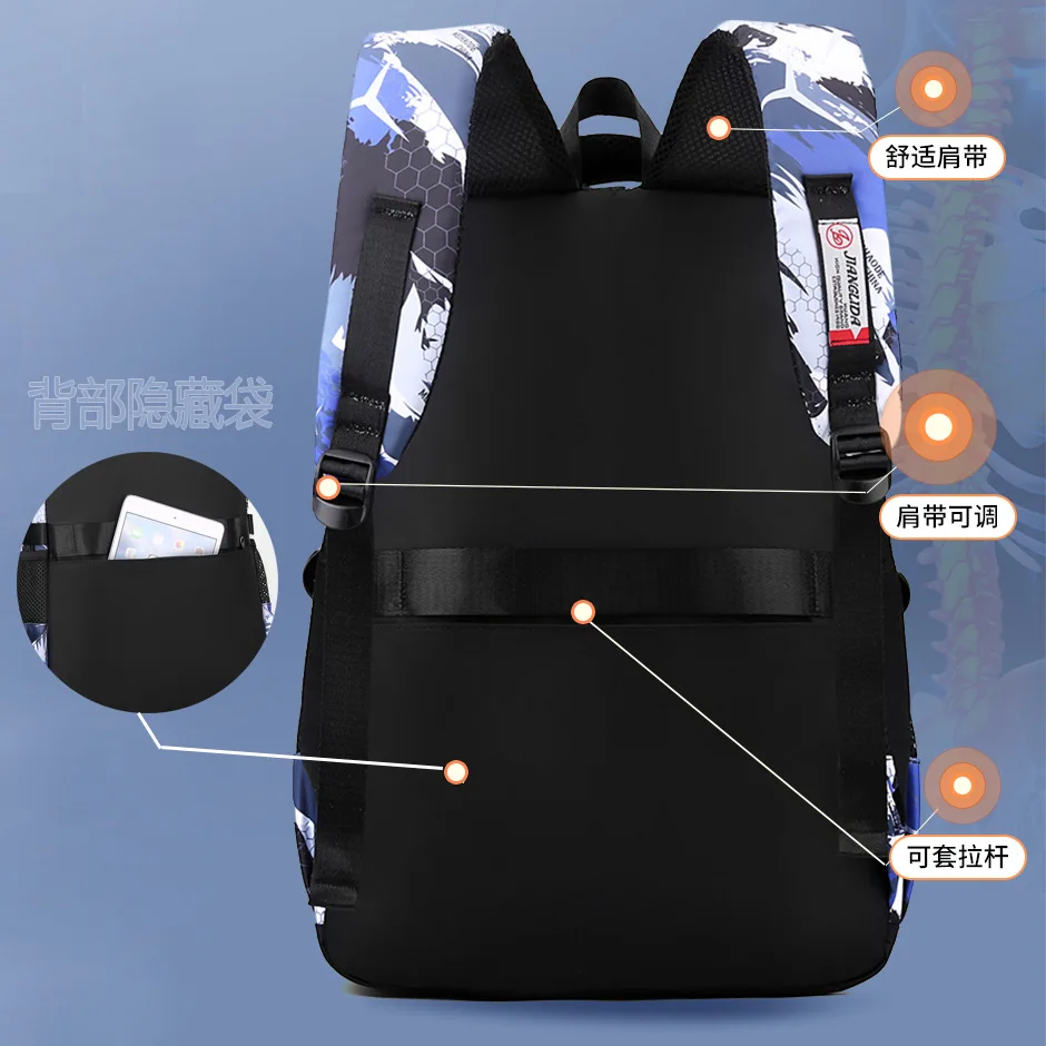 2 pcs set Football print School Bag With Chest Bag Students Boys Girls School bag new pattern schoolbags fashion Backpack