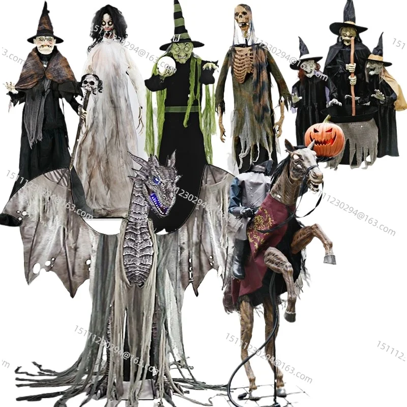 

Halloween Haunted House Horror Electric Large Props Decoration Ornaments Corpse Infrared Sensor Voice-activated Ghost Screams